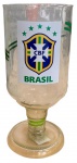 Taça para cerveja/chopp com brasão da seleção Brasileira.