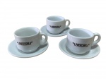 Lote de 3 xícaras de café para colecionador com propaganda da nescafé.