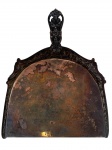 METAL PRATEADO - Linda pá cata migalha estilo art - Nouveau - Em bronze espessurado á prata. Medida: 21,5 x 16,5 cm.