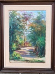 Quadro óleo sobre tela, representando o caminho. Assinatura de Eliza Pires.