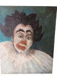 Quadro O/S/T Representando Palhaço. Ausência de assinatura. Medidas: 40X50.