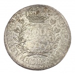 Brasil, 960 Réis 1820 R, Prata: (.917) - 26,89gr - 40mm.