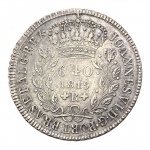 Brasil, 640 Réis 1819 R, ESCASSA - Prata: (.917)  17,9gr - 36mm.