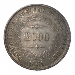 Brasil, 2.000 Réis 1851, Prata: (.917) - 25,5gr - 37mm. 