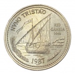 Portugal, 100 Escudos 1987, `I Série Descobrimentos - À Descoberta da África - Nuno Tristão`, Cupro-Níquel. 