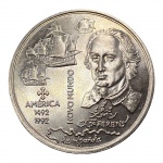 Portugal, 200 Escudos 1992, `III Série dos Descobrimentos - À Descoberta da América - América`, Cupro-Níquel.