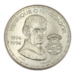 Portugal, 200 Escudos 1994, `V Série dos Descobrimentos - Dividindo Terras e Mares - Infante D. Henrique o Navegador`, Cupro-Níquel.     