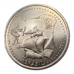 Portugal, 200 Escudos 1999, `X Série dos Descobrimentos - A Descoberta do Brasil: Terra Brasilis`, Cupro-Níquel.    