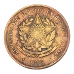 Brasil, 20 Réis 1893, Bronze.