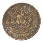  Brasil, 20 Réis 1904, Bronze. 
