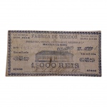 Cédula Particular do Brasil Império - Minas Gerais (Montes Claros) Fábrica de Tecidos, 1000 Réis, RARA.