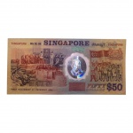 Cédula de Singapura, 50 Dólares 1990 `Polímero` FE. 