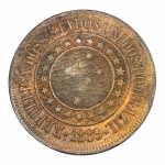 Brasil, 40 Réis 1889, Bronze.