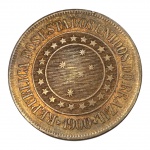 Brasil, 40 Réis 1900, Bronze. 