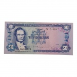 Cédula da Jamaica, 10 Dólares 1991 FE. 
