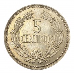 Venezuela, 5 Cêntimos 1965, Cupro-Níquel. 