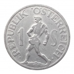 Áustria, 1 Shilling 1947, Alumínio. 