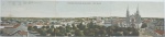 Cartão Postal Curitiba, Paraná. Cartão triplo, Panorama de Curityba. Ed. Leopoldino Rocha, Livraria