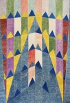 Alfredo Volpi - Ogiva - Têmpera sobre Tela - med;100x68cm (Certificado Família do Artista