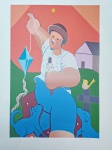 Sebastião Mendes, Infância, gravura, PA, 100x70cm, sem moldura