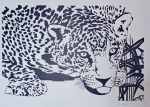 Kleber Ventura, Onça pintada, gravura, tiragem 23/30, 70x100cm, sem moldura