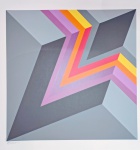 Fernando Durão, Composição Geométrico, gravura, 39/50, 70x70cm, sem moldura