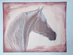Carlos Passos, Cavalo, gravura, tiragem 64/100, 70x100cm, sem moldura