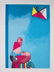 Inos Corradin, Pipa, gravura, tiragem 93/100, ASSINATURA SERIGRAFADA, 70x50cm, sem moldura