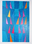 Zi Facella, Composição geométrica, gravura, tiragem 54/100, 70x50cm, sem moldura