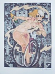 Juarez Machado, Série Bicicleta, gravura, PA, 70x50cm, sem moldura