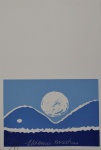 Aldemir Martins, Sol Azul, gravura, PI, Edição Póstuma, 22x15cm, sem moldura