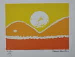 Aldemir Martins, Sol Amarelo, gravura, tiragem 117/250, 20x24cm, Edição Póstuma, sem moldura