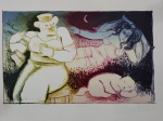 Helenos, Luar, gravura, tiragem 24/100, 1989, 35x50cm, sem moldura