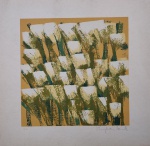Olímpia Couto, Tulipas, gravura, PA, 35x35cm, sem moldura, necessita de limpeza