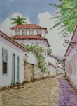 Joel Firmino do Amaral, Paraty, aquarela sobre papel, 41x31cm, sem moldura