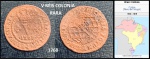 COBRE DA COLONIA RARISSIMA  -MOEDA DE V RÉIS ANO 1768  -  CAT C 211 - MOEDA EM ESTADO DE CONSERVAÇÃO