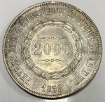 Imperio - Prata - 2000 Réis - 1853 - Peso 25,5 Gramas - Estimativa R$250,00