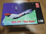Kit plastimodelismo MIG 17F "VIET NAM" escala 1/32 Hobby crafty, completo, manual e decals, bags lacrados!Se necessário solicitar mais fotos, vídeos ou perguntas para análise . Lembre-se de questionar sobre todas as dúvidas até o dia anterior ao dia do pregão ao vivo, solicite fotos e informações se necessário !Antes de efetuar lances, leia as informações importantes e os termos e condições com atenção! Dúvidas devem ser enviadas via WhatsApp (24) 992260836 Grato a todos!!!!