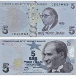 C27 - Cédula Turquia 5 Liras 2009