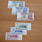 C30 - Lote 3 cédula Transnistria 1, 5 e 10 Rublos 1994