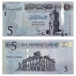 C53 - Cédula Líbia 5 Dinars 2015