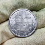E76 - Moeda Polinésia Francesa, Taiti 2 Francos 1965