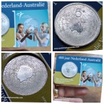 Moeda Holanda - 5 euros - Ano 2006 - Prata (.925) - 11.9g - 29 mm - KM# 255 -  BLISTER OFICIAL. Amizade com a Austrália
