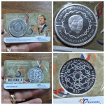 Moeda Holanda - 10 euros - Ano 2017 - Cobre banhado em prata  - 15,5g - 33 mm - KM# 383 -  BLISTER OFICIAL.50º aniversário do Rei Willem-Alexander