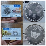 Moeda Holanda - 5 euros - Ano 2012 - Cobre banhado em prata  - 10,5g - 29 mm - KM# 321 -  BLISTER OFICIAL. Séries: UNESCO World Heritage