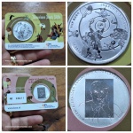 Moeda Holanda - 5 euros - Ano 2016 - Cobre banhado em prata  - 10,5g - 29 mm - KM# 373 -  BLISTER OFICIAL. 500 Anos Jheronimus Bosch