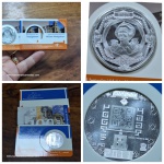 Moeda Holanda - 5 euros - Ano 2011 - Cobre banhado em prata  - 10,5g - 29 mm - KM# 307 -  BLISTER OFICIAL. 100 anos da Casa da Moeda.Representação de uma prensa e de um código de barras QR. Pode ser lido com um telemóvel equipado. Esta é a primeira moeda oficial a ser cunhada com um código QR.