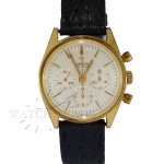 RARO RELÓGIO OMEGA DE VILLE CRONÓGRAFO 1969. REF. 145.018. CAIXA EM METAL FOLHADA A OURO COM FUNDO E