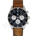 RELÓGIO TAG HEUER AUTÁVIA HERITAGE CRONÓGRAFO REF. CBE2110.BA0687.CAIXA EM AÇO INOXIDÁVEL, FUNDO EM
