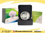 Moeda do Brasil - 5 Reais - Olimpiadas Rio 2016 - Pau Brasil 2016 - Prata (.925) - 27 g - 40 mm - Completa no estojo com certificado Original CMB - A mais rara da Série Flora - Cat. P754c